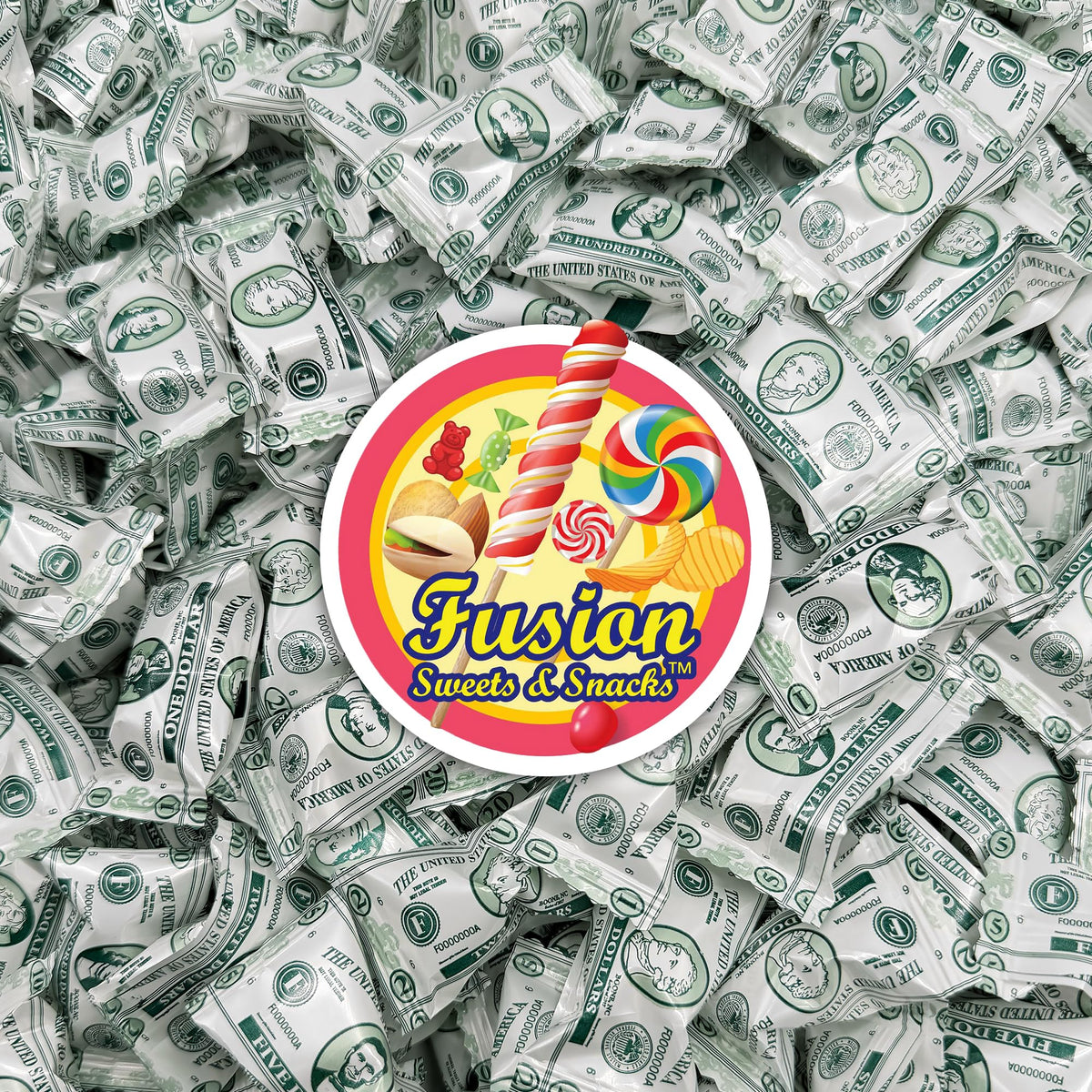 Fusion Sweets Money Coins and Mints arrangement doubles as a tasteful centerpiece