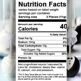 Fusion Sweets Mr. & Mrs. Buttermints ideal for dessert tables and candy buffets.