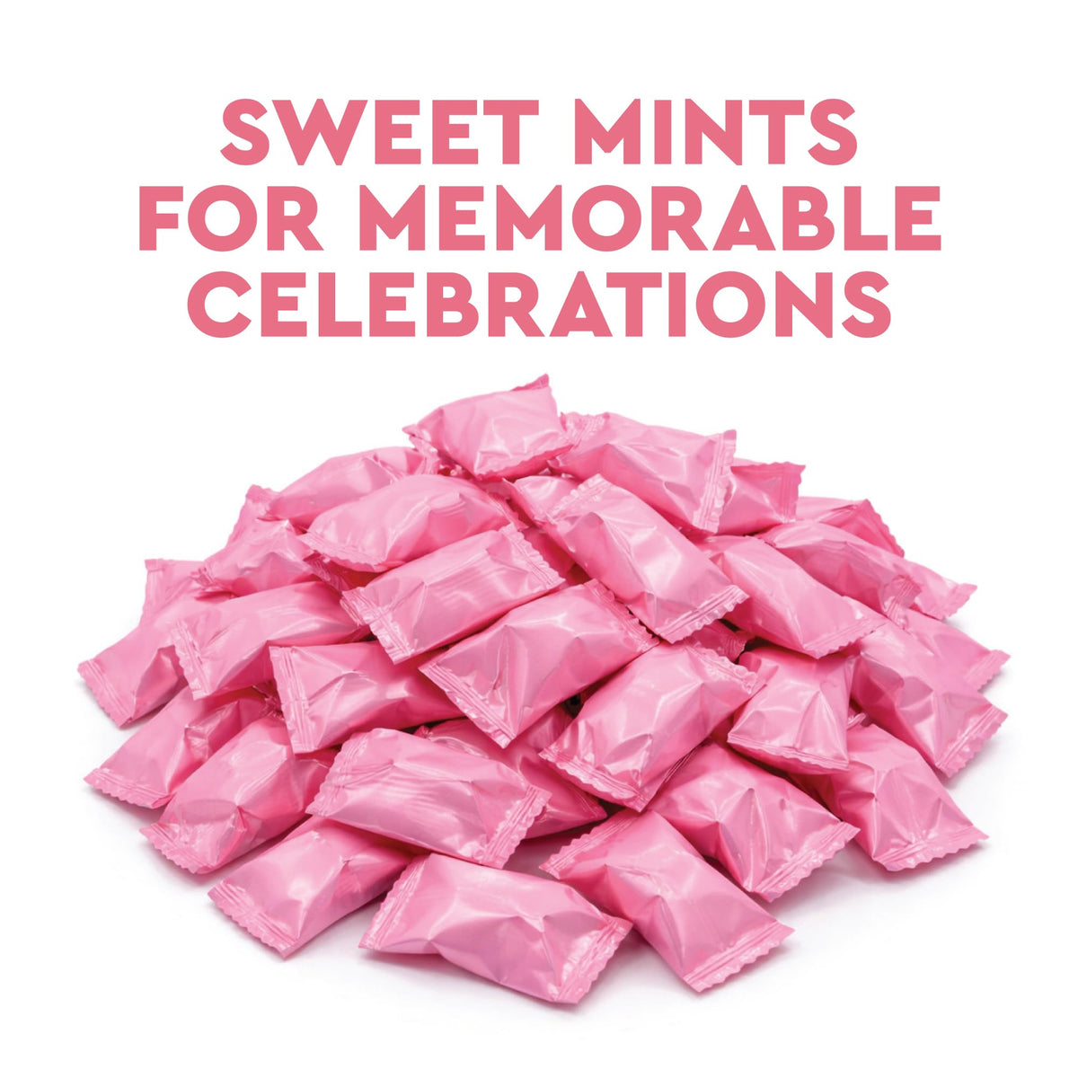 Fusion Sweets pink buttermints for hospital goodie bags, offering a refined, palate-pleasing treat.