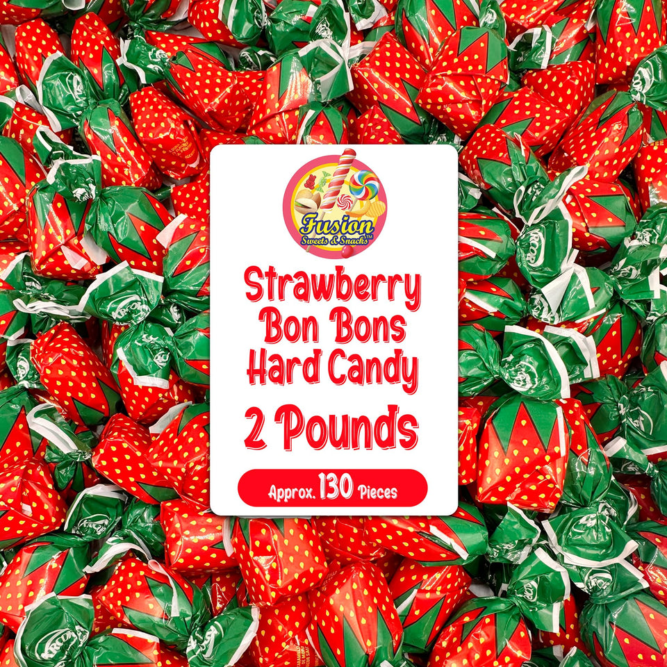 Fusion Sweets strawberry filled hard candy bulk bag ready for sharing