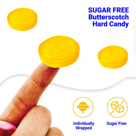 Fusion Sweets sugar-free lemon drops bulk bag on shelf highlighting value and quantity
