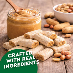 Fusion Sweets Sugar Free Peanut Butter Bars showcase crunchy texture.