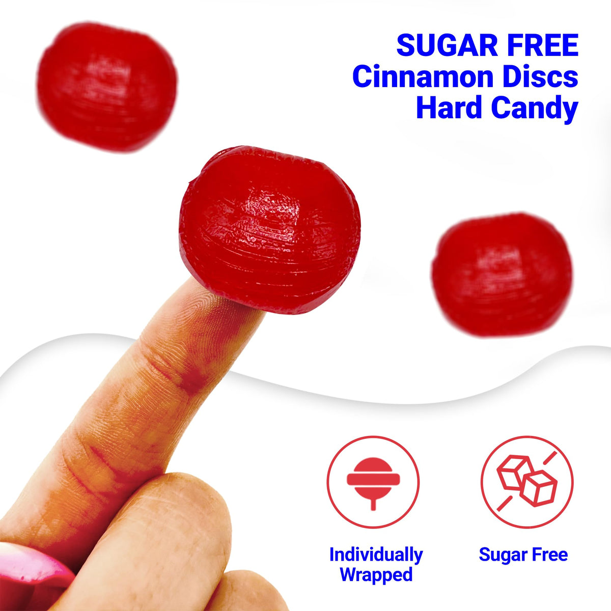 Fusion Sweets Sugarfree Cinnamon Hard Candy individually wrapped for freshness