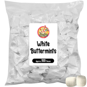 Fusion Sweets White Buttermints bulk pack, ideal for wedding favors and candy tables