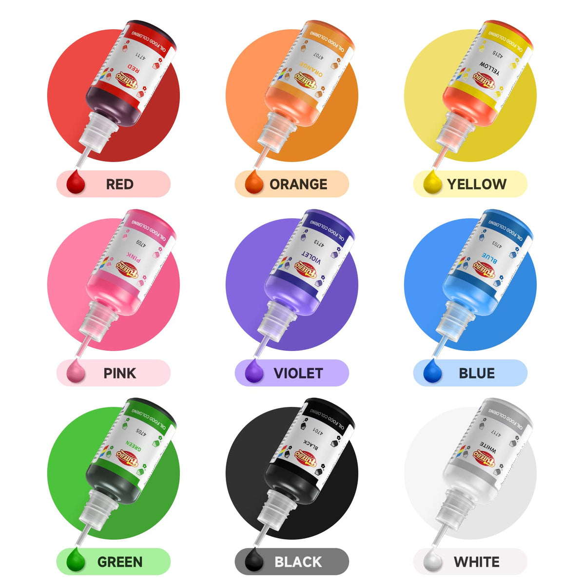 FUTEBO oil-based orange coloring for cakes and decorations