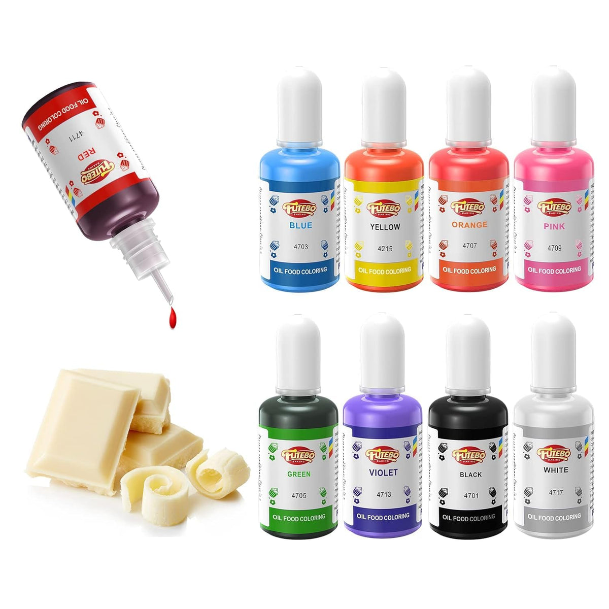 FUTEBO oil-based red coloring for icing and cake decoration