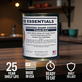 Future Essentials freeze-dried cheddar rehydration bowl demonstrates quick texture upgrade for soups