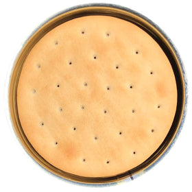 Future Essentials Pilot Bread crackers inside can, ready-to-eat snack for quick meals.