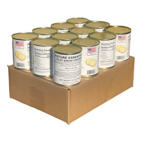 Future Essentials Pilot Bread survival crackers – front view of can for emergency pantry planning.