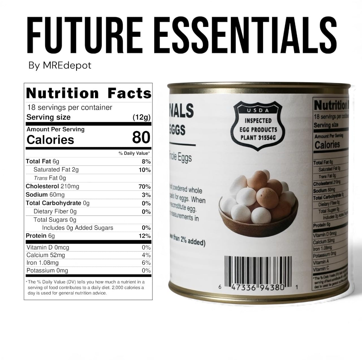 Future Essentials powdered eggs cooking-scrambled-eggs shows quick protein for camping or travel.