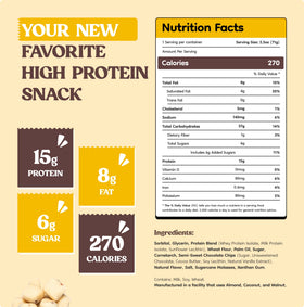FUUL Protein Cookie Dough Chocolate Chip close-up with chips and rich texture