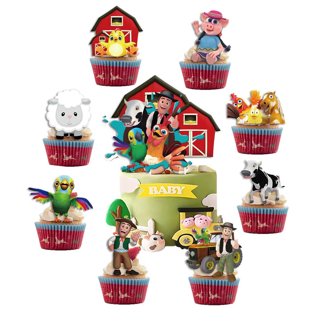 Fuyhiuous Lai Granja De Zenoon cake topper set for birthday desserts and easy decorating