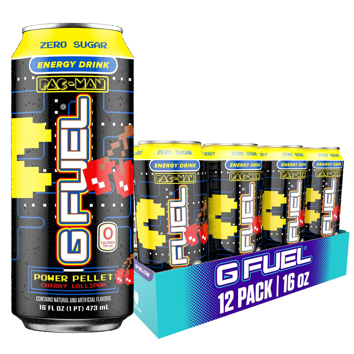 G Fuel Cherry Lollipop energy can with bold flavor for gaming sessions