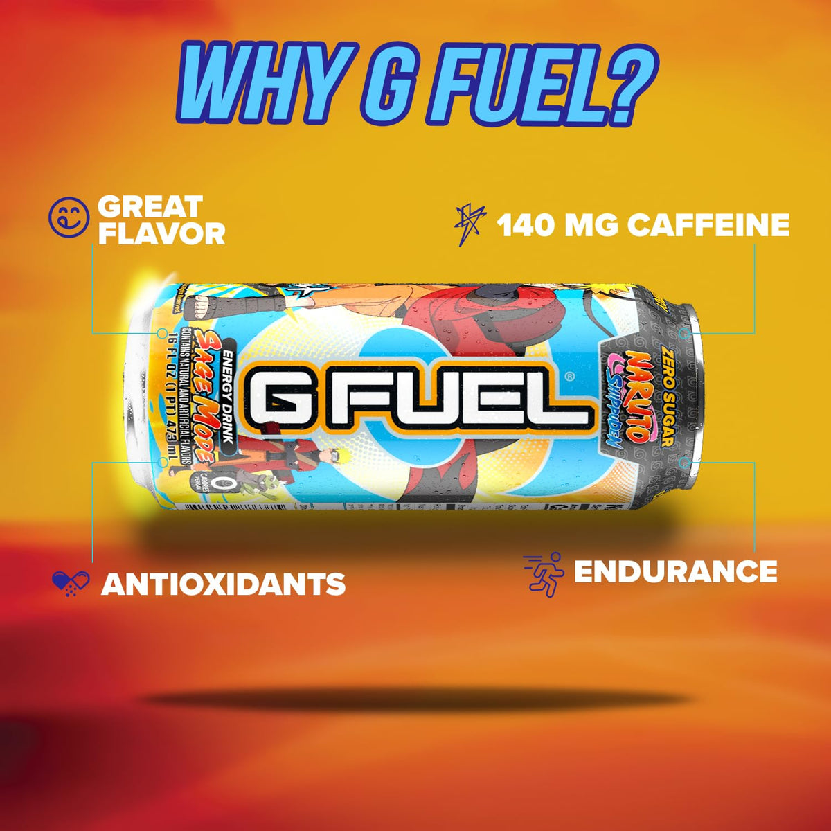 G Fuel Sage Mode zero sugar can offers clean energy for workouts or study