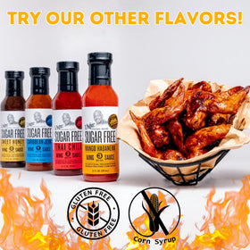 G Hughes Mango Habanero Wing Sauce three-pack packaging for pantry-ready flavor.