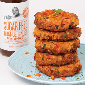 G Hughes Orange Ginger Marinade ingredients label highlights no high fructose corn syrup.