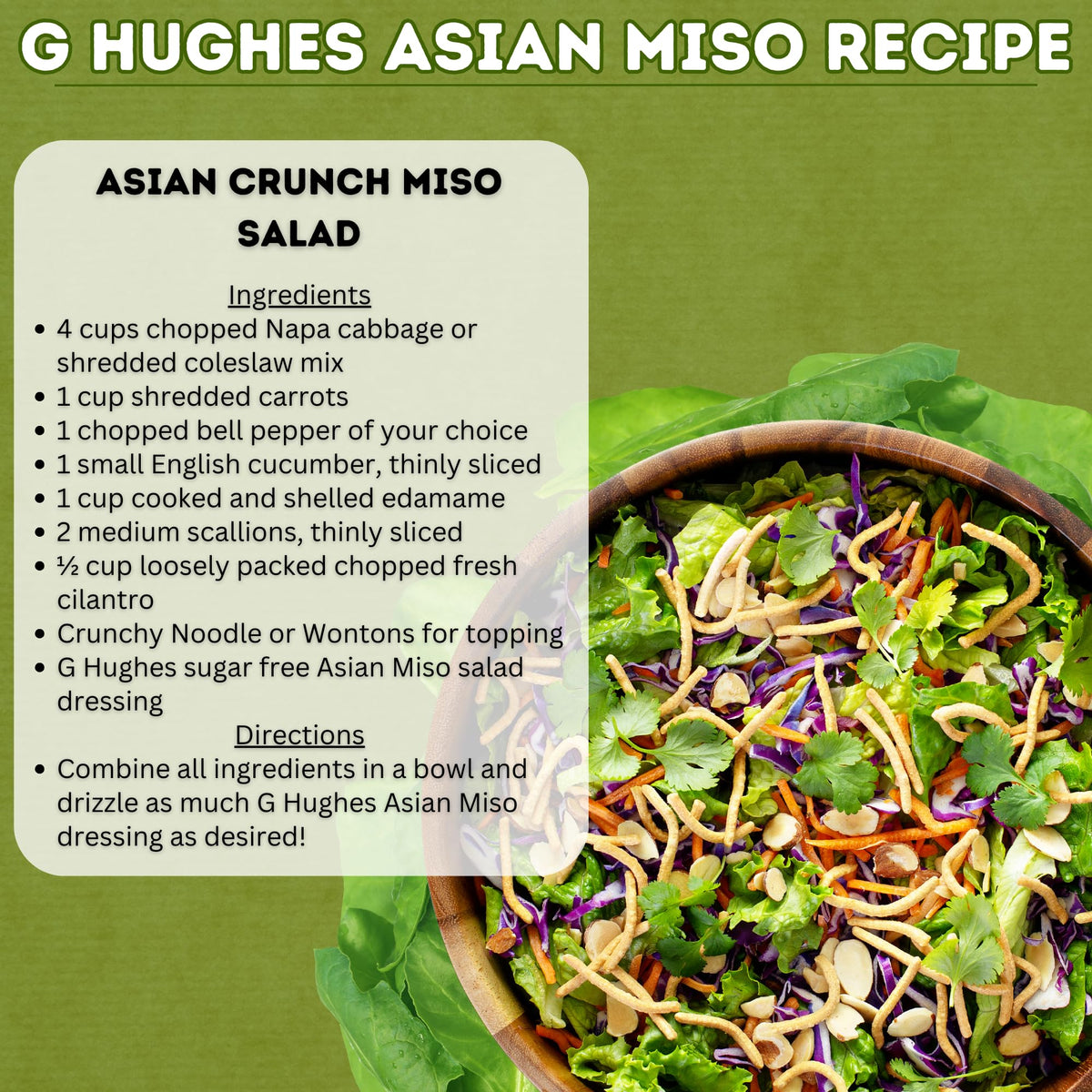 Miso dressing used as marinade for salmon.