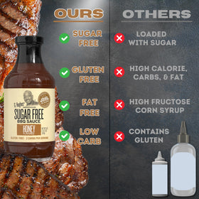 G Hughes Sugar Free Honey BBQ close-up gloss on the sauce