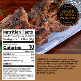 G Hughes Sugar Free Honey BBQ ribs with smoky, tangy glaze