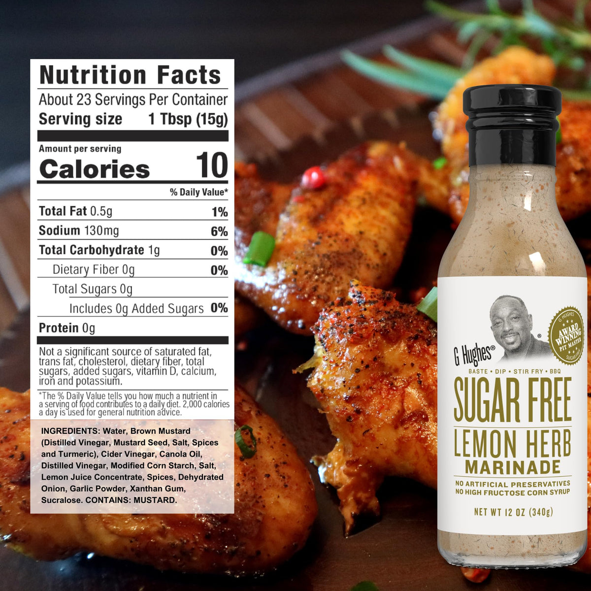 G Hughes Sugar Free Marinade Gift Set packaging showcases a healthier cooking gift option.