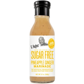 G Hughes Sugar Free Pineapple Ginger Marinade bottle for juicy meals