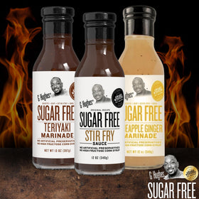 G Hughes sugar-free pineapple-ginger marinade bottle perfect for vibrant marinades