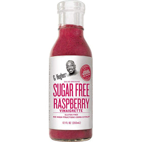 G Hughes Sugar Free Raspberry Vinaigrette bottle front view for a guilt-free salad option