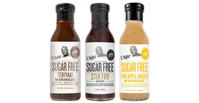 G Hughes sugar-free teriyaki stir-fry sauce bottle ready to glaze weeknight meals