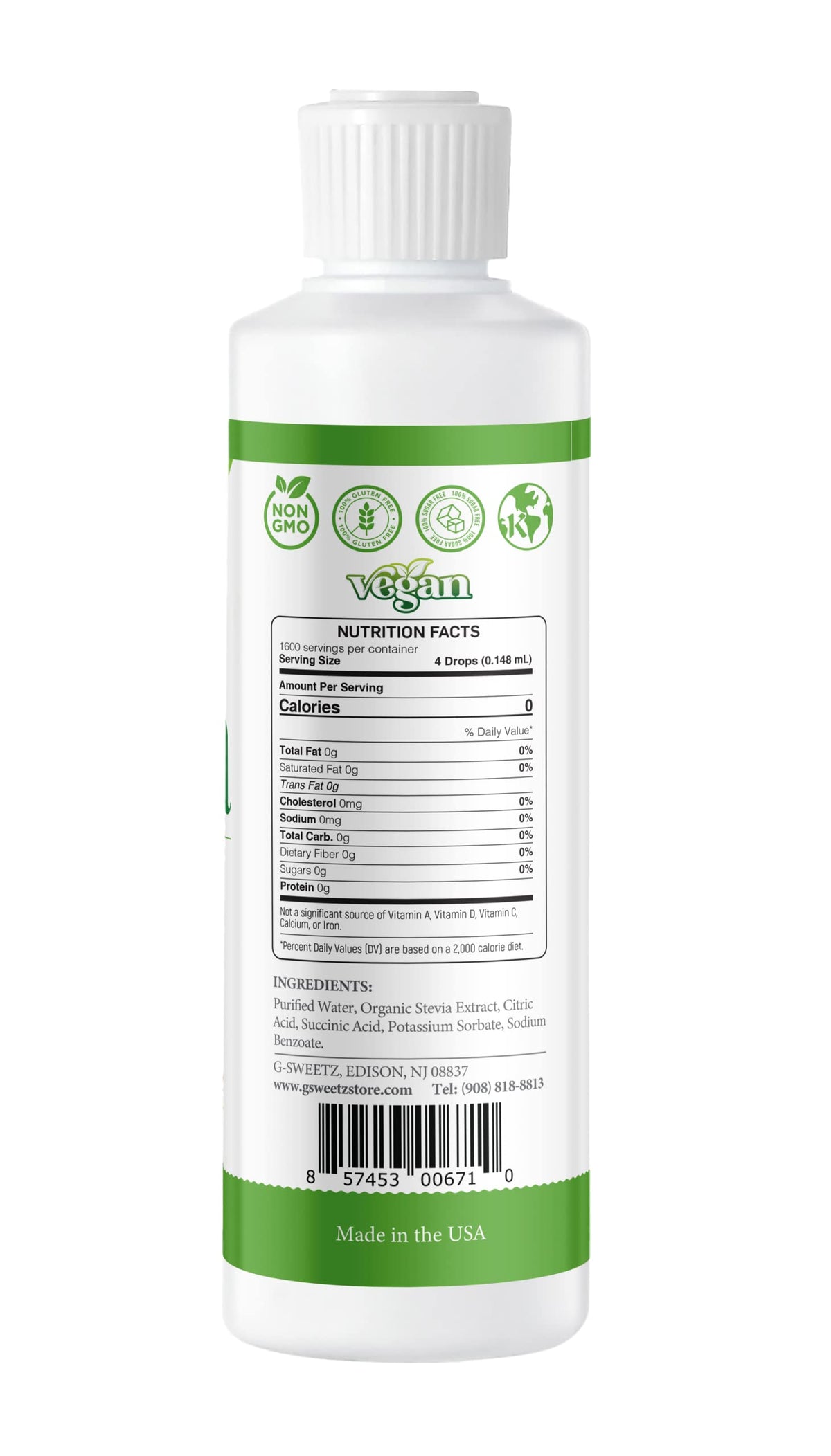 G-Sweetz 8 oz bottle shown as pantry staple for everyday use