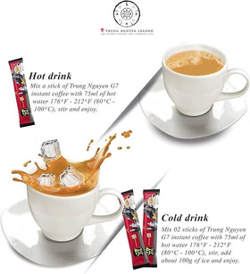 G7 Instant Coffee 3-in-1 bean blend origin illustrates premium flavor notes.