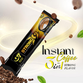 G7 strong x2 instant coffee brew ready in under a minute.