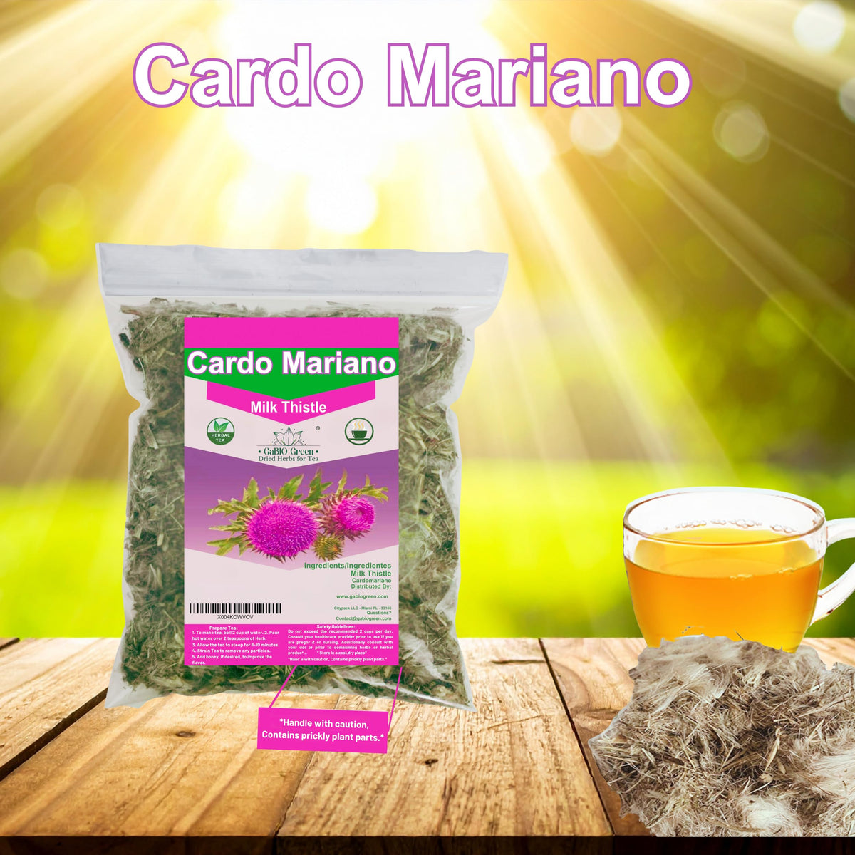 Gabio Green cup with Cardomarian tea ready to sip.