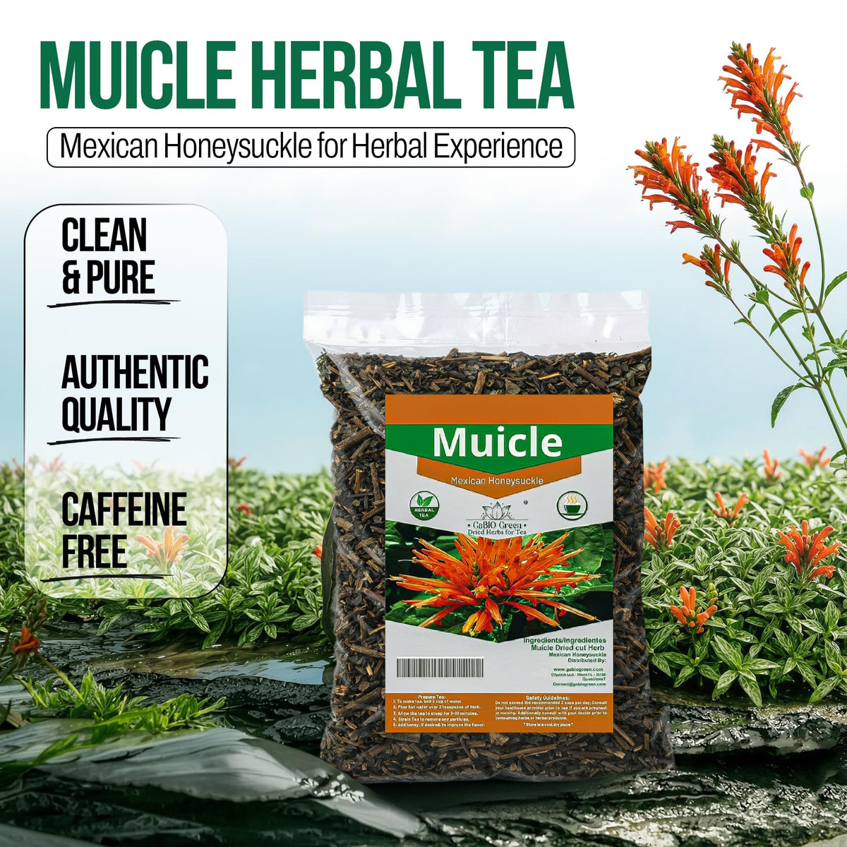 Gabio Green Muicle tea in a hot cup releasing earthy aroma.