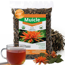 Gabio Green Muicle tea leaves—premium loose leaf for caffeine-free infusion.