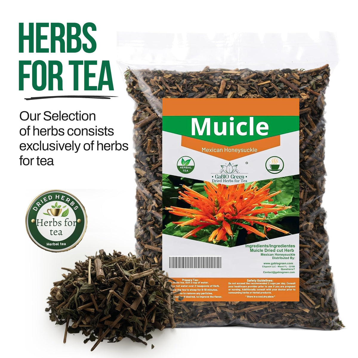Gabio Green Muicle sealed packaging preserves freshness.