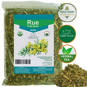 Gabio Green Raw rue herb as natural ingredient for craft preparations.