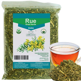 Gabio Green Rue dried leaves raw ingredient for traditional herbal preparations.