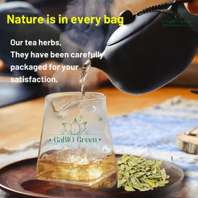 Gabio Green Senna Leaves in a basket for herbal blends