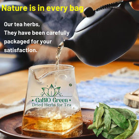 Gabio Green tea brewing hot to enjoy earthy aromas.