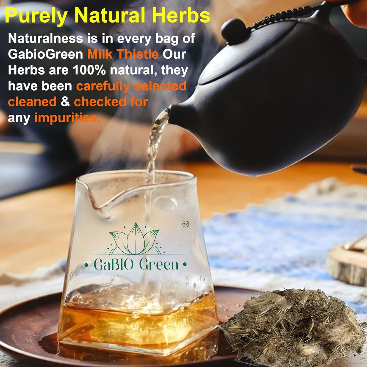 Gabio Green tea infuser steeping scene for a flavorful cup.