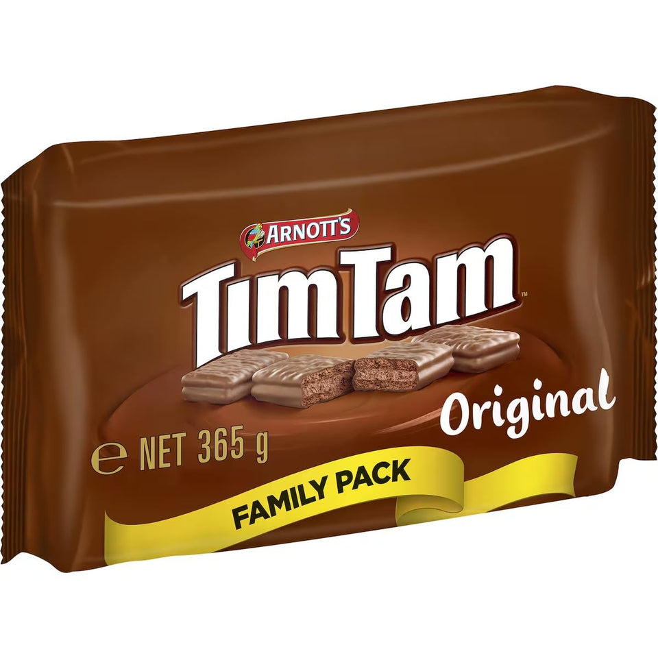 GAF Tim Tam Original family pack front view, ideal for sharing at gatherings.