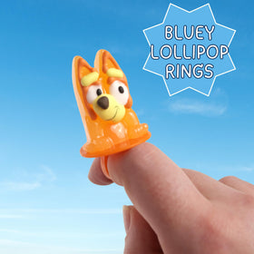 Individually wrapped Galerie Bluey Lollipop Rings for freshness.