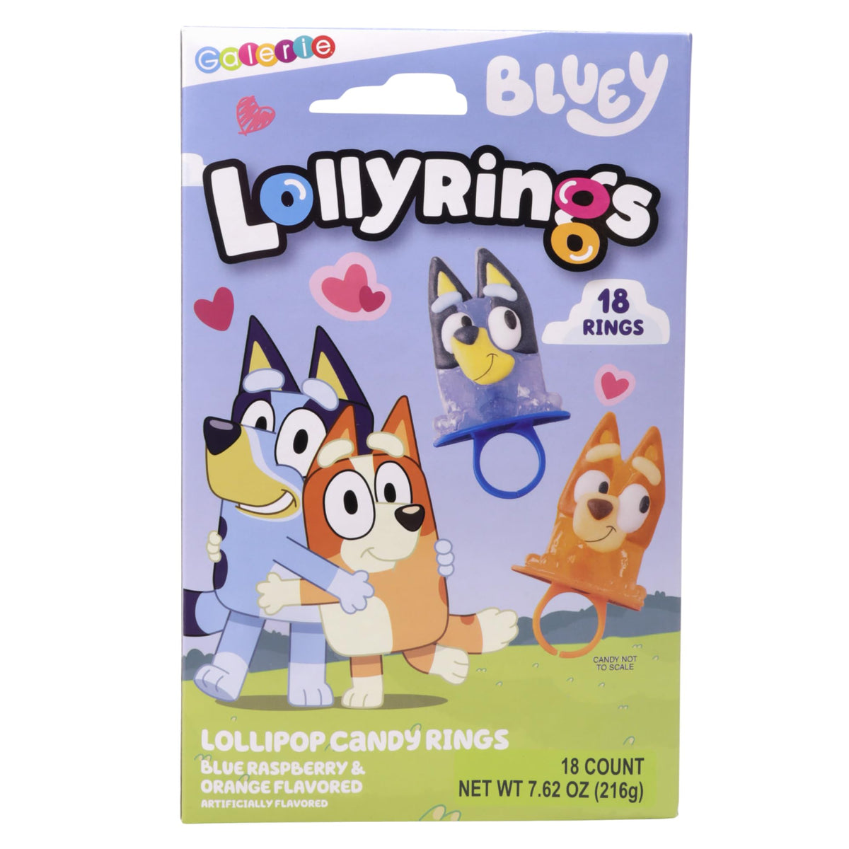Kid-friendly Galerie Bluey Lollipop Rings for playful snacking.