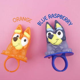Packaging view with label for Galerie Bluey Lollipop Rings.
