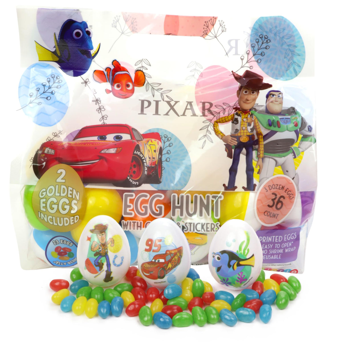 Galerie Disney Pixar reusable Easter eggs set of 36 for festive egg hunts.