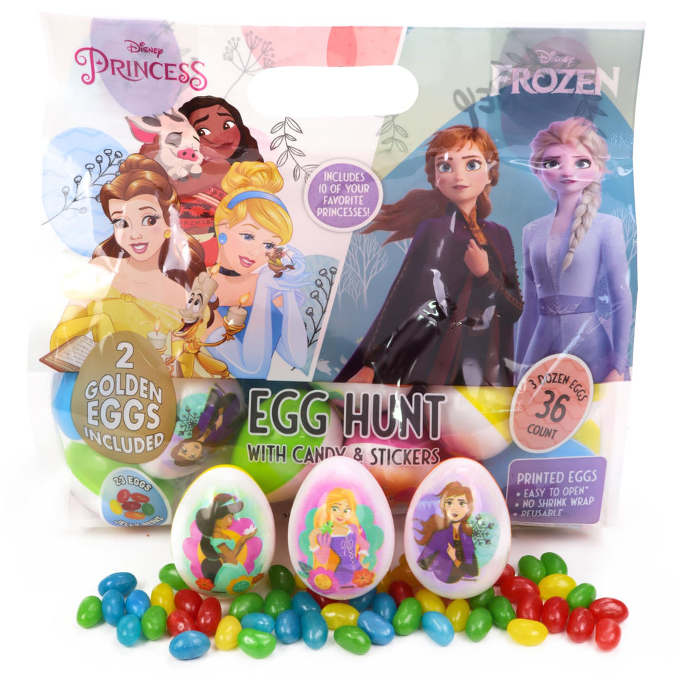 Galerie Disney Princess Easter Eggs 36-total set ready for a colorful, large egg hunt.