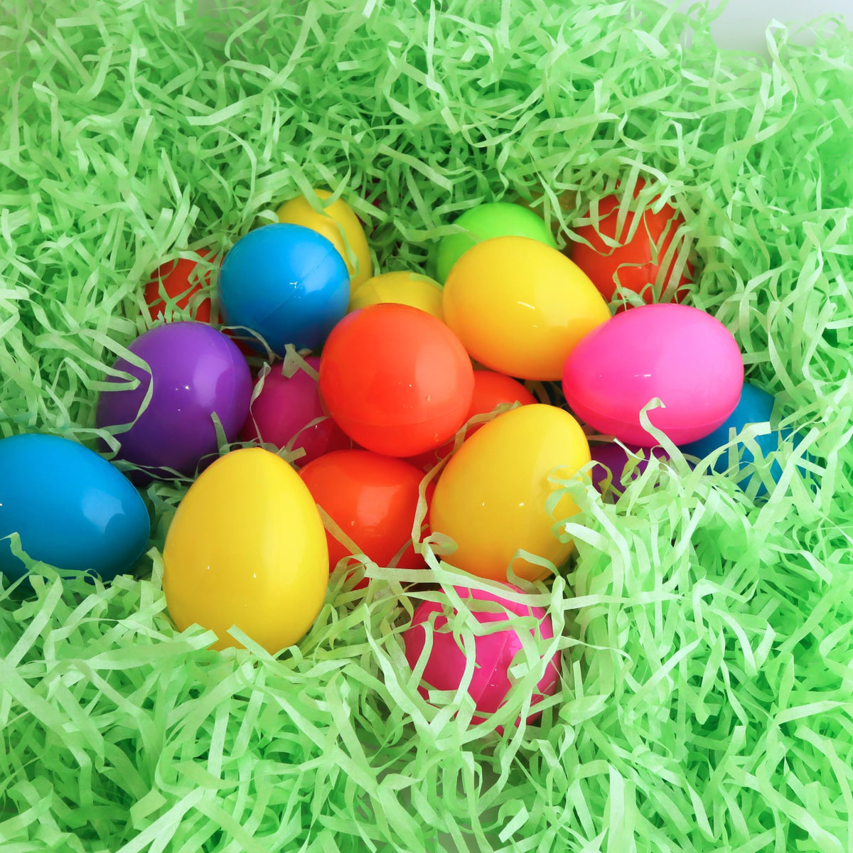 Galerie colorful eggs packed for easy Easter basket stuffing