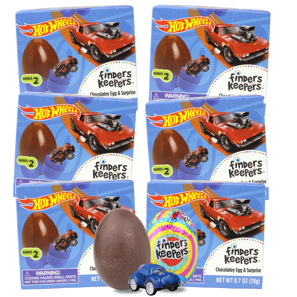 Galerie Finders Keepers Hot Wheel Series 2 egg with car figurine inside, perfect Easter gift.