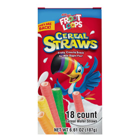 Galerie Froot Loops cereal straws in milk for a fun sip