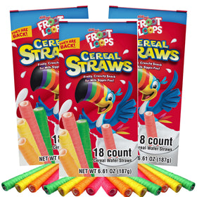 Galerie Kellogg's Froot Loops cereal straws three-box set ready to share